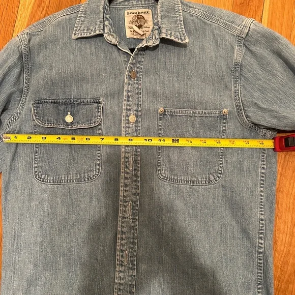 BANANA REPUBLIC 90s Globe Tag Long Sleeve Shirt XS Cotton vintage - Picture 9 of 9